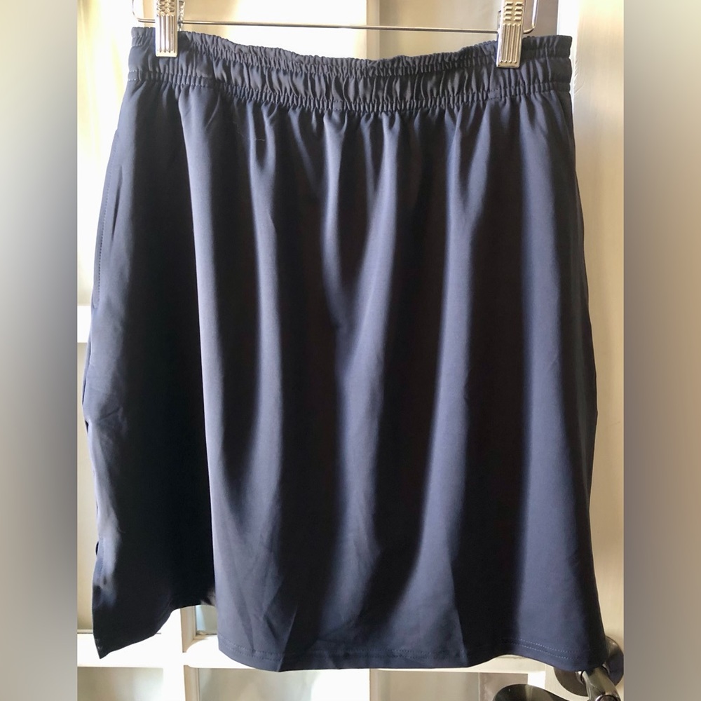 Womens tennis skort in charcoal gray with pockets exercise skirt